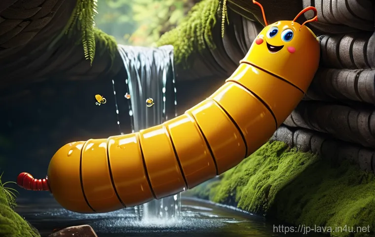 라바 관련 공식 게임 소개 - **Prompt 1: Dynamic Larva Running Adventure in a Whimsical Sewer**
    "Two cheerful Larva character...