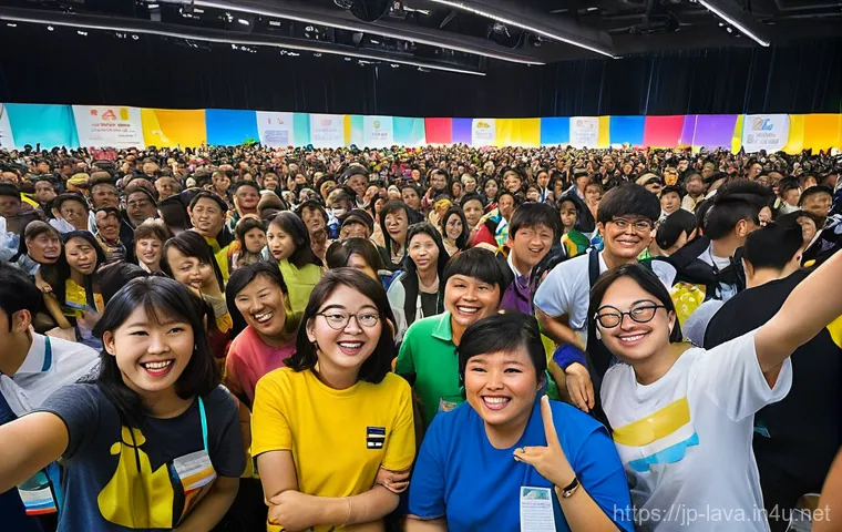 라바 팬들을 위한 커뮤니티 이벤트 - Prompt 1: Vibrant Fan Festival Atmosphere**