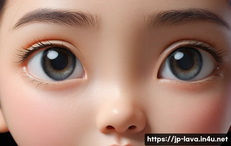 라바의 캐릭터 간 언어 표현법 - A cute rubber character with subtle emotional expression conveyed through eyes and eyebrows: eyes lo...